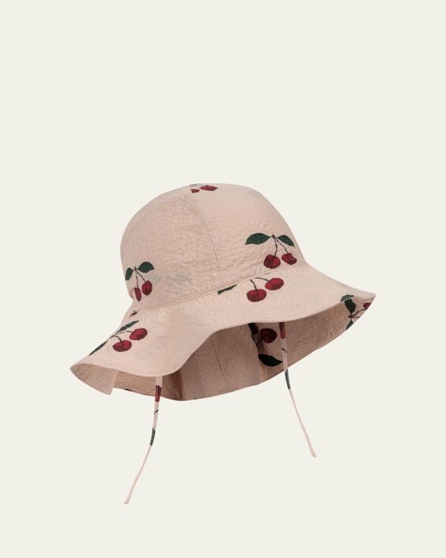 Girl's Elin Cherry Sun Hat, Size Newborn-8